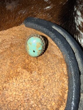 Turquoise Stone Statement Ring- Size 9